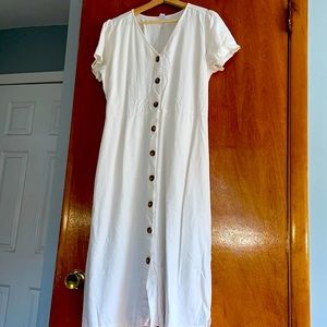 ‼️BEAUTIFUL CREAM LENEN DRESS‼️